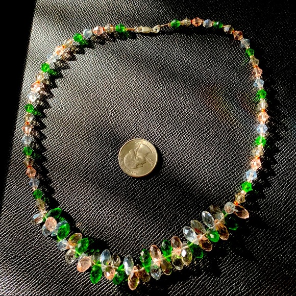 Handcrafted Necklace Set made w/ Faceted Celestial Crystals & 925 Clasp - Picture 3 of 10